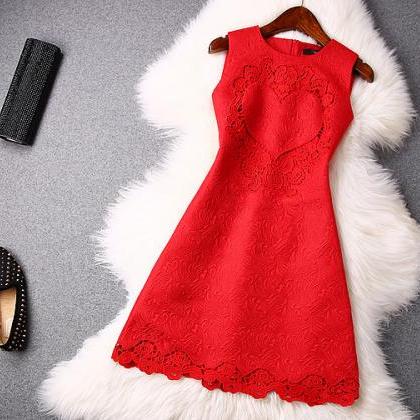 Openwork Stripe Sleeveless Sweater Dress