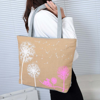 Fashion Dandelion Canvas Bag Flowers Women Handbag..