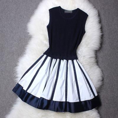 Vintage Black And White Stripe Dress