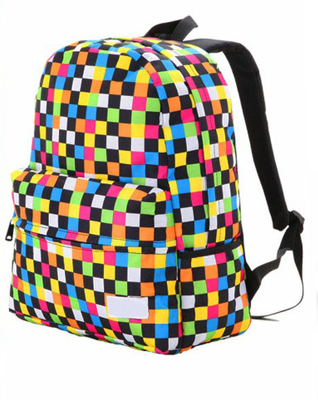 Rainbow checkered online backpack