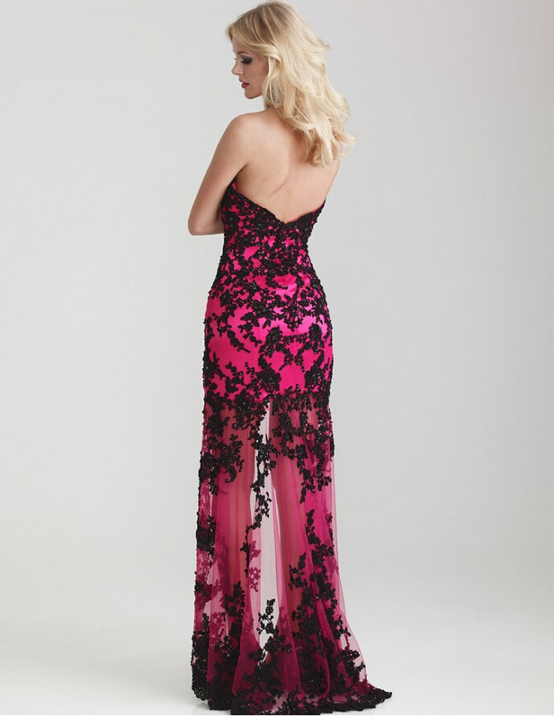 Lace Set Auger Strapless Gown With on Luulla